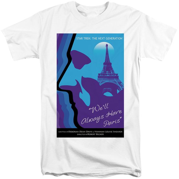 Star Trek Tng Season 1 Episode 24 Adult Tall T-Shirt 18/1 T-Shirt White