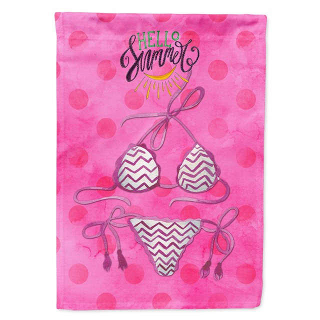 "Treasures BB8204GF Traje de baño Pink Polkadot Garden Flag, Talla, Multicolor" Caroline's Treasures BB8204GF