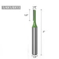 thumbnail image 1 of 1-7pc 1/4" Shank Single Double Flute Straight Router Bit Milling Cutter for Wood, 1 of 6