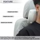 thumbnail image 2 of Almohada para Cabeza de Automóvil Ergonomica y Cómoda Soporte para el Cuello Cuero Espuma de Memoria Ancho Ajustable Blanco 1 Pcs para Conducir Viajar, 2 of 7