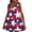 C-Red Dresses for Women, variant on Womens Independence Day Babydoll Dresses Pleated Ruffle Tiered Loose Beach Mini Dresses V Neck Flag Sleeveless Dresses C-Red M