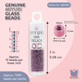 thumbnail image 3 of Miyuki Delica Seed Beads – Size 11/0 (1.6 mm), DB0463, Nickel-Plated Dyed Dark Fuchsia, 7.2 g, Approx. 1440 Beads, 3 of 7