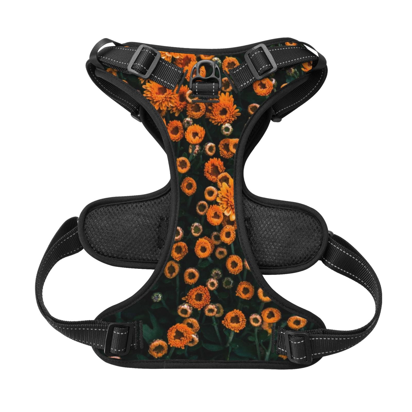 Kdxio Daisies Print No Pull Dog Harness Adjustable Reflective Oxford Easy Control Medium Large Dog Harness for Training and Everyday-Small