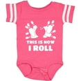 thumbnail image 3 of Inktastic How I Roll Bowling Boys or Girls Baby Bodysuit, 3 of 5