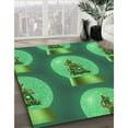 thumbnail image 3 of Ahgly Company Machine Washable Indoor Square Transitional Medium Forest Green Area Rugs, 7' Square, 3 of 7