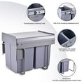thumbnail image 2 of Trash Can Under Cabinet Under Counter Trash Can Pull out 40L Pullout Double Trash Can Under Sink Trash with Lid for Kitchen Cabinet, 2 of 9