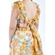 thumbnail image 3 of Vestido floreado de chiffon Roman Fashion Tallas Extras 1100 Amarillo flores 36, 3 of 7