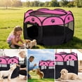 thumbnail image 2 of DOMIPET Dog Playpen Cat Tent Puppy Playpen, Pop-Up Enclosure Dog Cage Foldable Pet Exercise Pen Indoor Outdoor Travel Camping Use, Chicken Brooder with Cover, Mesh Breathable Small Animal Playpen Pe, 2 of 11
