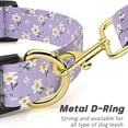 thumbnail image 4 of Reflective Dog Collar for Large Dogs, Cute Flower Theme Adjustable Heavy-Duty Nylon Puppy Collar for Boy and Girl Female, Soft Pet Accessories with Quick Release Buckle, Purple White, 4 of 4