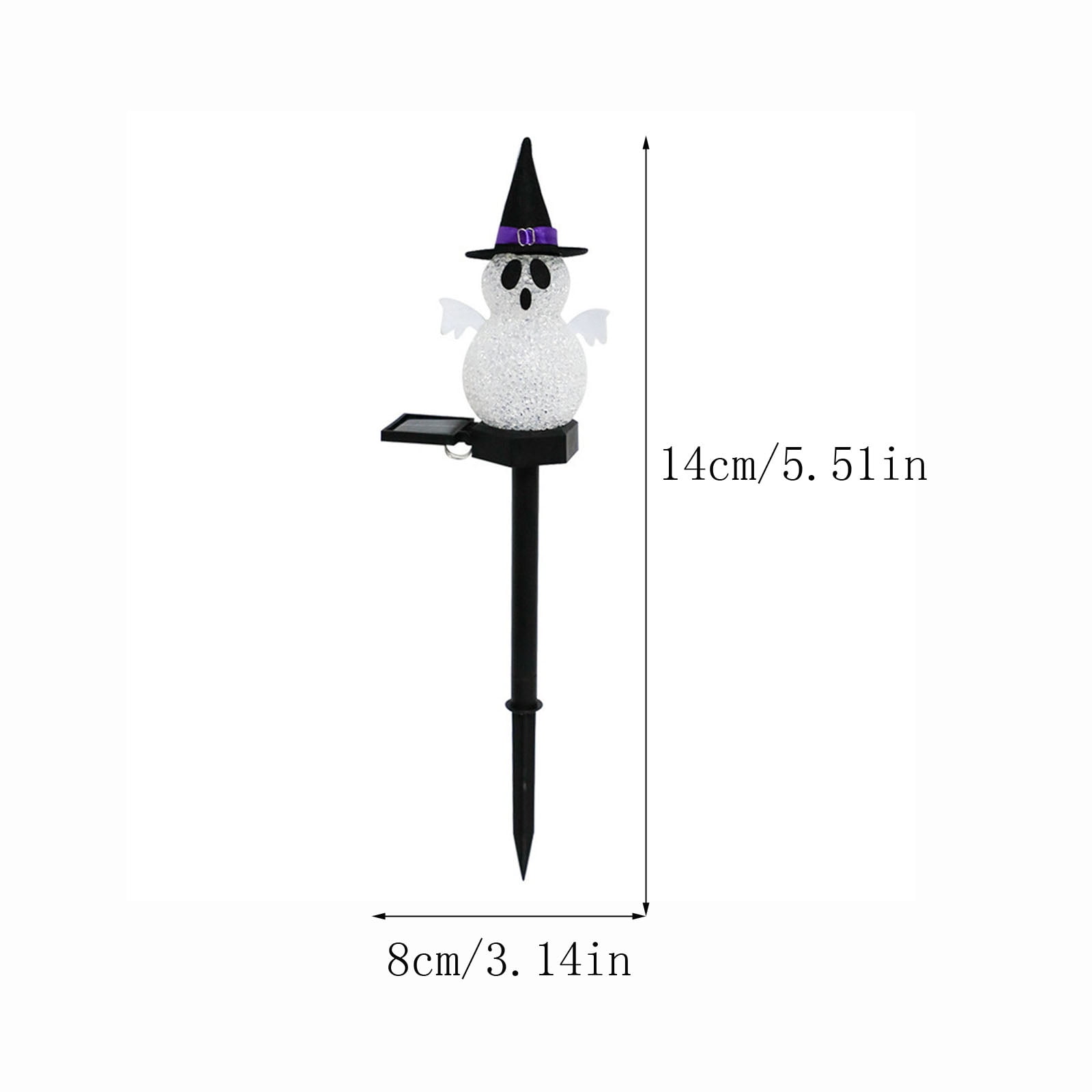 Solar Snowman Pathway Lights Spooky Halloween Lawn Stake Lights Outdoor Warm Led Waterproof Yard Garden Landscape Decor Lamp