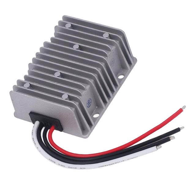 Convertidor de VoltaJe de AutomÓVIL, Regulador de Convertidor de Energía IP68 Aleació de Aluminio Impermeable de 48V A 24 V Para Luces Led Camión