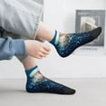 thumbnail image 6 of Uemuo White Jellyfish Dansing in the Ocean Printed Crew Socks, Moisture-Wicking Socks, Athletic Socks for Men Breathable Cushion Socks Casual Sport Socks for Running Traveling, 6 of 6