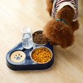 thumbnail image 4 of 3 in 1 Stainless Steel Pet Dog Feeder Bowl With Dog Water Bottle Cat Automatic Drinking Cat Food Bowl Pet Feeder ShopWise Round, 4 of 14