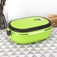 thumbnail image 3 of Portable Bento Lunch Box, Stainless Steel Insulation Thermo Thermal  Lunch Box Food Container For Outdoor Picnic School Office, 3 of 8