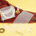 thumbnail image 3 of Kit De Fabricación De Bolsas De Ganchillo Diy, Herramientas Para Hacer Bolsas Tejidas A Mano, Que Incluyen Hojas De Lona De Plástico Transparente De Malla, Correas De Perlas De Imitación, Anillos En D De Hierro, Ba Rojo Verde Cocina, Decoración y Otros, 3 of 5