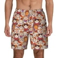 thumbnail image 3 of Uemuo Maneki-Neko Cats Pattern Mens Swim Trunks Quick Dry Board Shorts with Mesh Lining, Stretch Beach Shorts Quick Dry No-Chafing Board Shorts-Small, 3 of 9