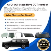 Heated Rear Back Window Back Glass Compatible with Ford Taurus 2012-2019 Models