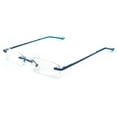 thumbnail image 4 of Newbee Fashion-Portable Compact Reading Glasses in Aluminum Case Metal Rectangle Rimless Reading Glasses Super Lightweight Reader Slim Design Comfort Fit Blue 4.00, 4 of 4
