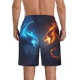 thumbnail image 3 of Yiaed Red And Blue Fire Dragon C Print Men's Swim Trunks with Lining Quick Dry Sports Shorts Beach Shorts Boardshorts-Small, 3 of 5