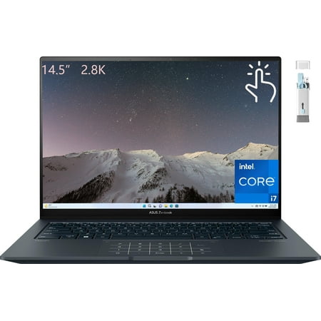 ASUS Zenbook Business Laptop, 14.5" 2.8K Touchscreen, Intel Core i7-13700H, 16GB LPDDR5 RAM, 1TB SSD, Intel Iris Xe Graphics, Wi-Fi 6E, Backlit Keyboard, Windows 11 Home, Cefesfy Multifunctional Brush