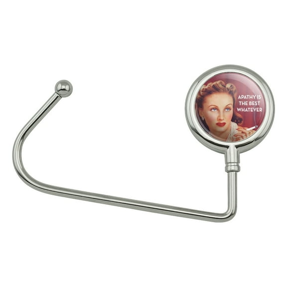 Apathy is the Best Whatever Funny Humor Purse Bag Hanger Holder Hook