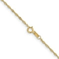 thumbnail image 3 of 14K Yellow Gold Singapore Chain Styles Necklace 1 mm with Spring Ring Clasp 20 inch, 3 of 4