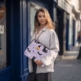 thumbnail image 6 of FORMRS 13"-13.3" Laptop Sleeve Protective Case Soft Carrying Quilted Computer Bag Cover, Light Purple Halloween Black Cat, 6 of 7