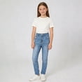 thumbnail image 6 of Classic Casual Denim Pants For Big Girls Comfortable Stretch Jeans With Adjustable Waistband Trousers For Teen Youth, 6 of 8