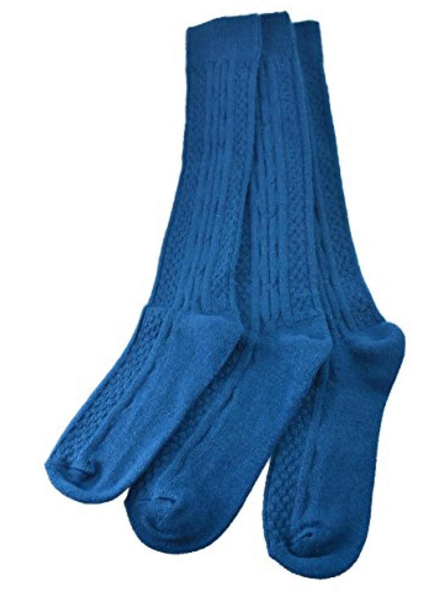 Girls Classic Cable Knit Acrylic Knee High Socks, 3 Pack (Little Girls & Big Girls)