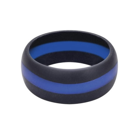 Rothco Thin Blue Line Silicone Finger Ring, Law Enforcement Support