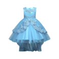 thumbnail image 5 of CPNG Girls' Vibrant Sleeveless Embellished Lace & Tulle High-Low Flower Girl Dress – Elegant Bodice with Intricate Embroidery, Flowy Ball Gown Skirt for Weddings, Birthday Parties, 5 of 9