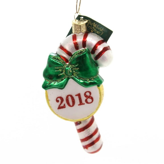 Old World Christmas 5.00In 2018 Candy Cane, Glass, Ornament 36245