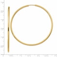 thumbnail image 3 of 14k Yellow Gold Round Endless 2mm Hoop Earrings, 3 of 7