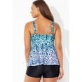 thumbnail image 3 of Swimsuits for All V-Neck Flowy Tankini Set With Boy Short, 3 of 3