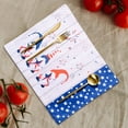 thumbnail image 5 of JeashCHAT 4th of July Western Placemats, 16x12 Inches Independence Day Placemat, for Holiday, Party, Outdoor,Table Decoration, Gnomes Pattern Cutlery Mat, 5 of 5