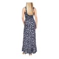 thumbnail image 2 of MICHAEL MICHAEL KORS Womens Navy Smocked Printed Sleeveless Square Neck Maxi Sheath Dress M, 2 of 4