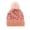 Pink1, variant on Stylish Women Sequin Hat Cozy Winter Knit Cap with Detachable Pom for Cold Weather