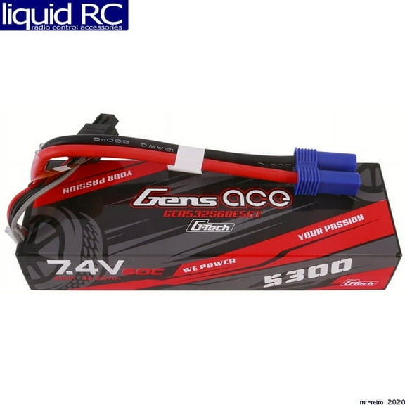 Gens Ace 532S60E5GT 7.4V 5300mAh 2S 60C G-Tech Smart LiPo: EC5