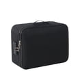 thumbnail image 1 of Bolsa de almacenamiento de certificados plegable de tela impermeable a prueba de humedad con cerradura para documentos de viaje, bolsa de múltiples capas de gran capacidad, 1 of 6