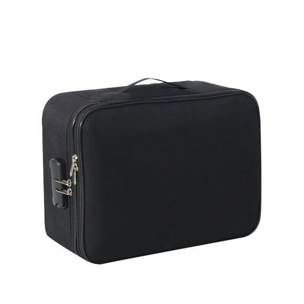 Bolsa de almacenamiento de certificados plegable de tela impermeable a prueba de humedad con cerradura para documentos de viaje, bolsa de múltiples capas de gran capacidad