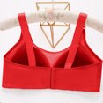 thumbnail image 4 of Bigersell Full Figure Bras for Women Plus Size Sale Sports Bras for Girls Balconette Bra Style B2403 V-Neck Lightly Lined Bras Hook and Eye Bra Closure Regular Size Tshirt Bras No Underwire Red M, 4 of 7