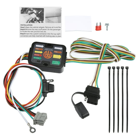 1 Set Repalcement 56161 Vehicle Side 4-Pin Trailer Wiring Harness for Honda Odyssey 2005-2010