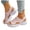 A, variant on Women's Platform Sandals Lightweight Knitting Beach Sandal Breathable Thick Sole Wedge Walking Shoes Black Size 6