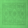thumbnail image 1 of Ahgly Company Indoor Square Oriental Emerald Green Traditional Area Rugs, 7' Square, 1 of 4