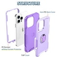 thumbnail image 2 of Nalacover For iPhone 14 Pro Slim Case,Luxury Hybrid Hard PC and TPU Rugged Bumper 3-In-1 Rotatable Magnetic Ring Kickstand Four Corner Guard Shockproof Anti-Scratch Back Phone Cover.Purple, 2 of 11