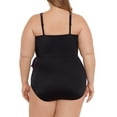 thumbnail image 2 of Embrace Your Curves™ By Miracle Brands® Women's and Women's Plus Celeste One Piece Faux Wrap Pebbles Warm Swimsuit, 2 of 3