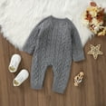 thumbnail image 2 of Baby Rompers Long Sleeve Knit Newborn Boys Girls Jumpsuits Autumn Winter Infant Outerwear Playsuits 0-18m Toddler Outfit Clothes, 2 of 5