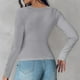 thumbnail image 5 of Sudadera con capucha para mujer,Suéter de cuello cuadrado para mujer, manga larga con acolchado en el pecho, poliéster elástico, ropa informal para el hogar, sopatenor, 5 of 9
