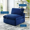 thumbnail image 5 of Modway Commix Down Filled Overstuffed Performance Velvet Armless Chair in Navy, 5 of 8
