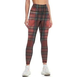 Clan Tartan Classic Red and Black Plaid Leggings Women's tights